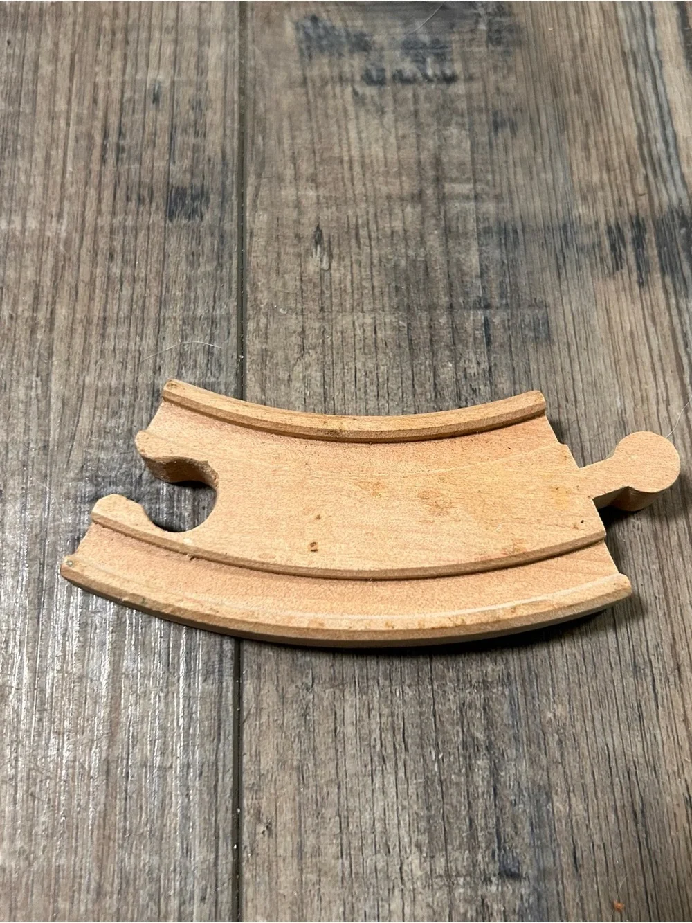 Wood Train Track Curved Section 4 in Double Sided Replacement Piece